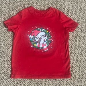 Buc-ee’s size 3T red Christmas tshirt. Used and has signs of wash and wear